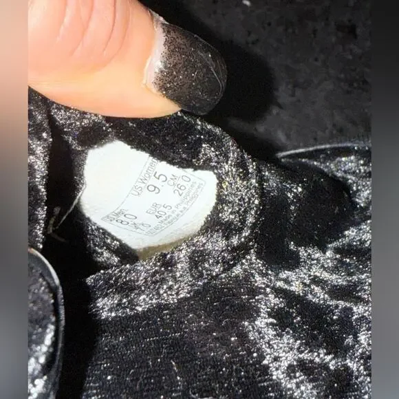 NEW VANS SOLID BLACK STYLE 93 CRUSHED VELVET MARY JANE SNEAKERS WITH BUCKLE 9.5 - Picture 13 of 13